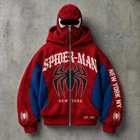 Spiderman Zip Face Hoodie