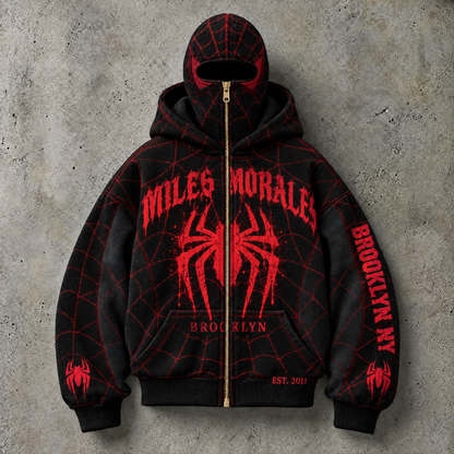 Spiderman Zip Face Hoodie