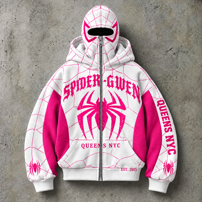 Spiderman Zip Face Hoodie